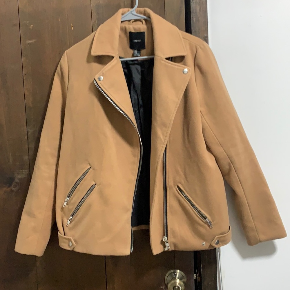 Beige Motorcycle Jacket